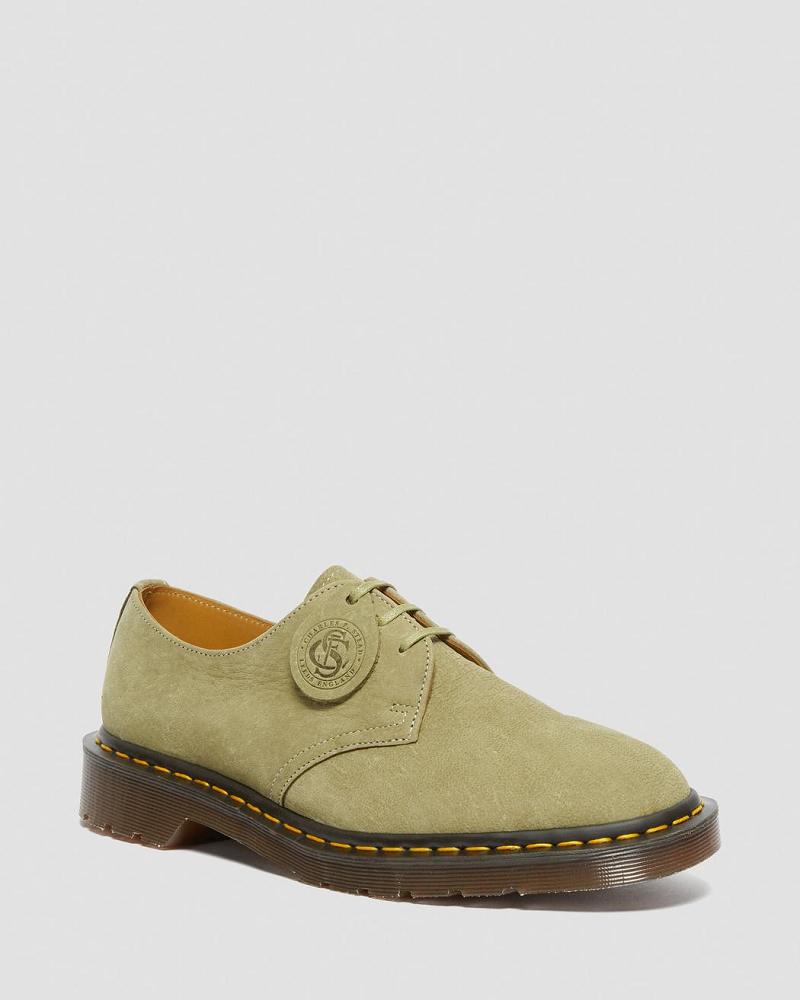 Dr Martens 1461 Made in England Nubuck Læder Oxford Sko Dame Grøn | DK 357ZUT